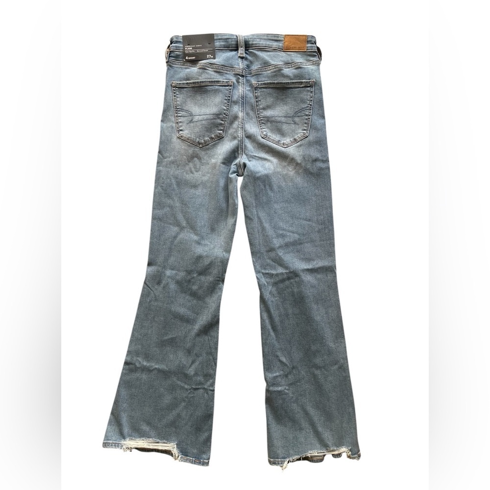 American Eagle NWT Super High Rise Next Level Stretch Flare Jeans 4 Short - Picture 5 of 6